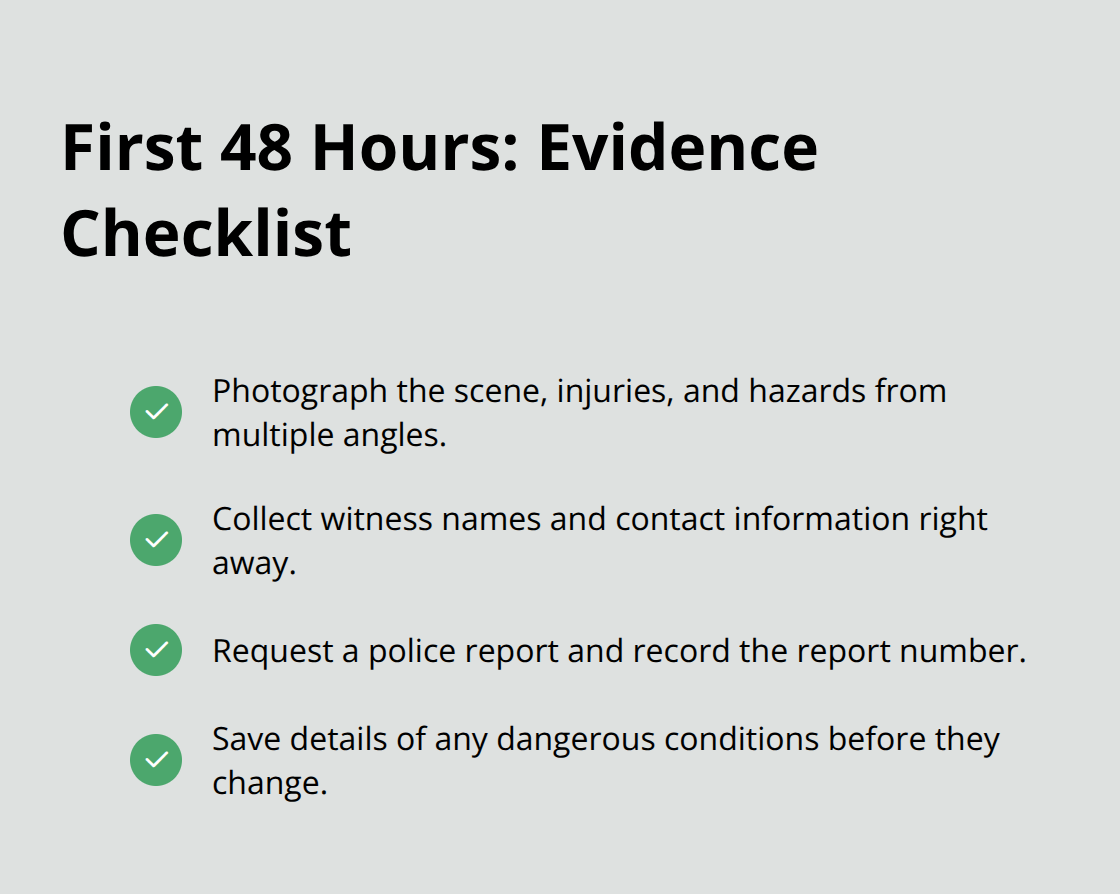 Immediate documentation steps after a California injury - California injury claim guidance