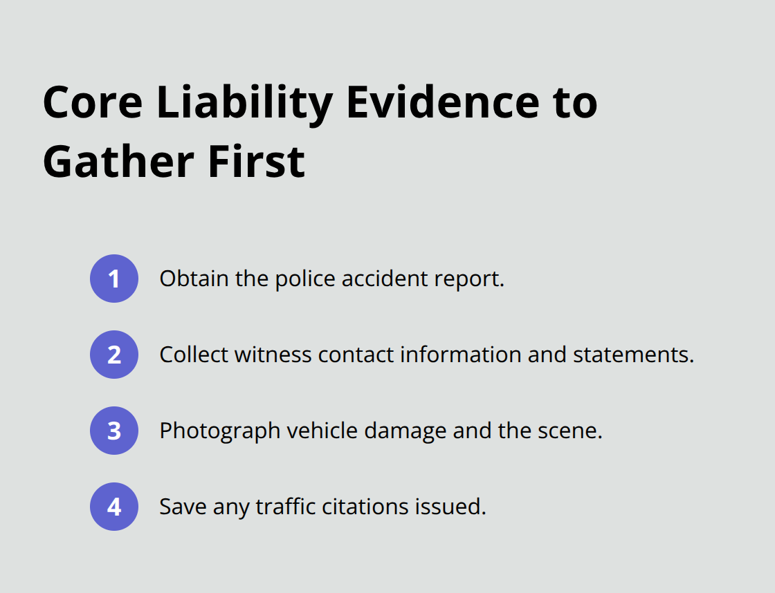 Compact checklist of liability evidence for Sacramento County personal injury claims - California personal injury settlement