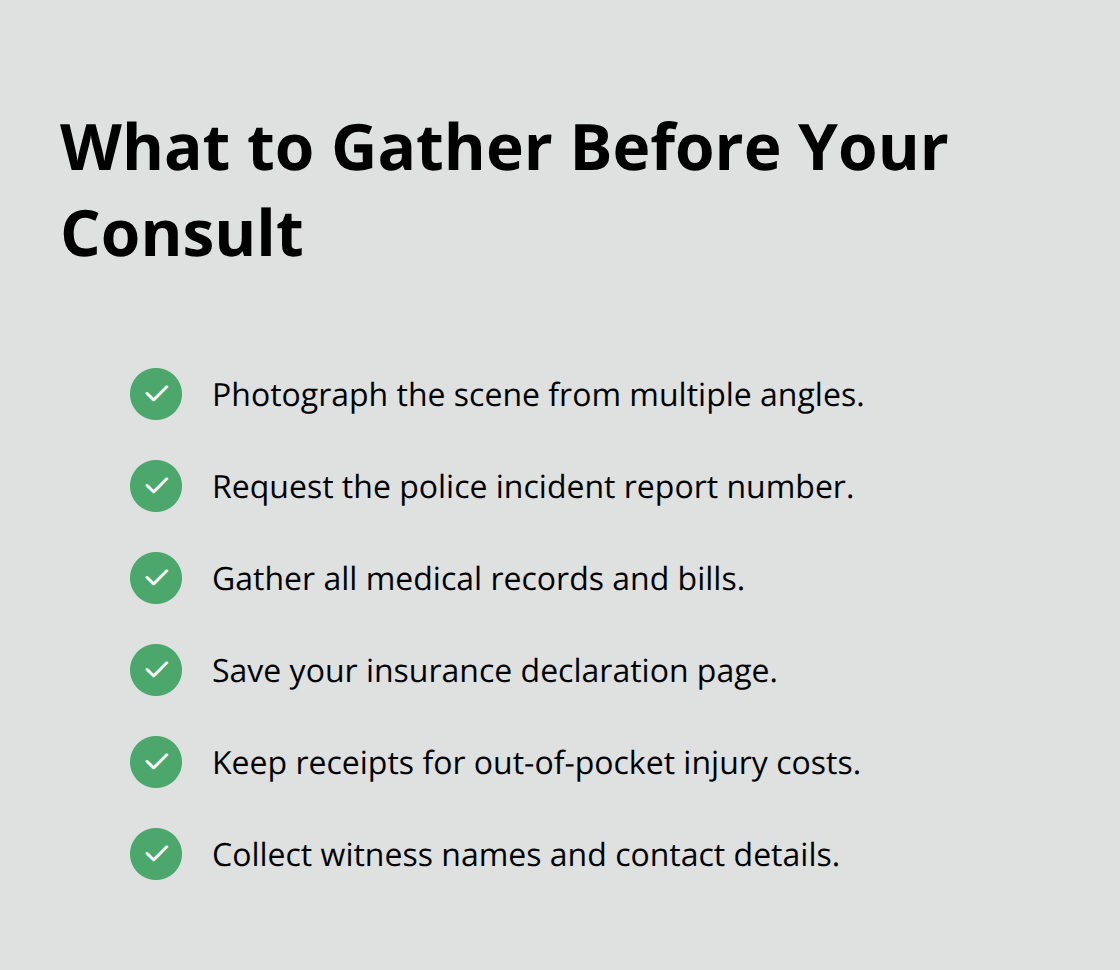 Checklist of essential documents and evidence to bring to a Sacramento truck accident consultation